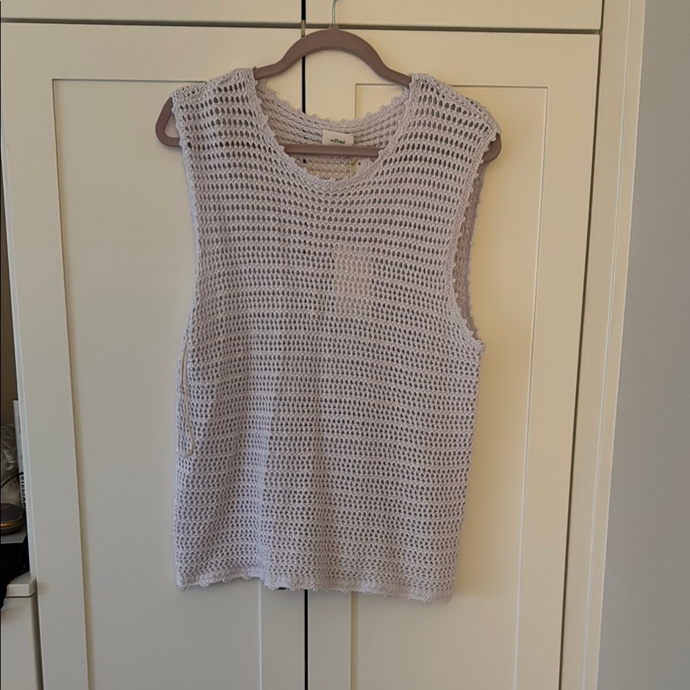 Wilfred Peek Crochet Sleeveless Tank Top